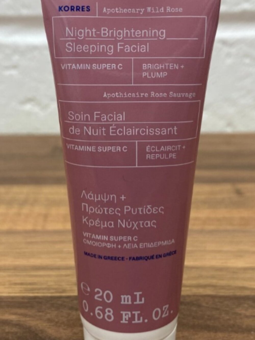 New & Sealed - Mini Apothecary Wild Rose Brightening Sleeping Facial, 20ML